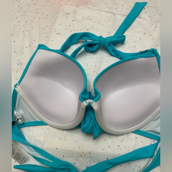 NWT Relleciga One Piece Push-Up Bikini Top only in a lovely blue shade. Size XL - Picture 4 of 7